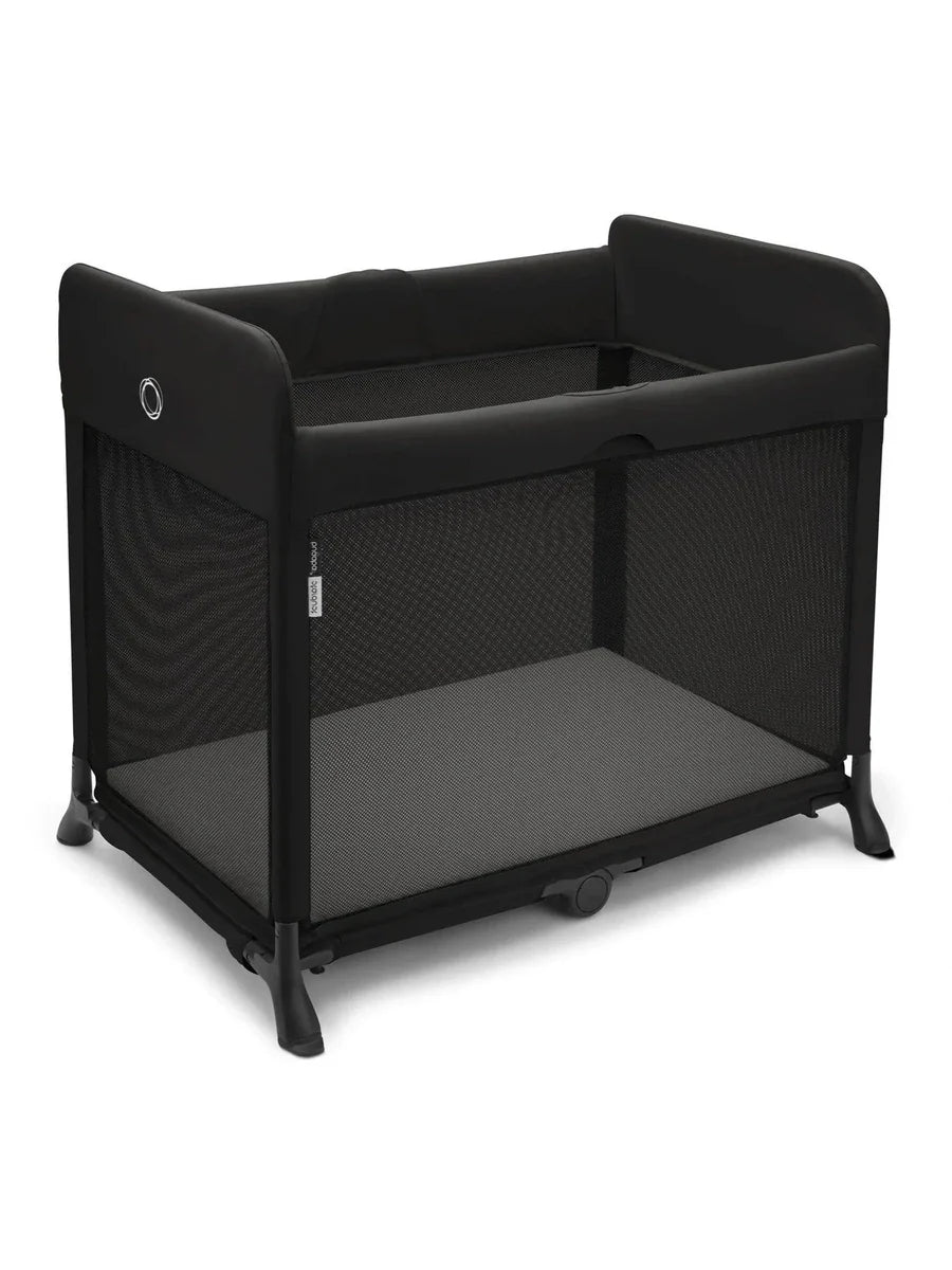 Bugaboo Stardust Travel Cot – Black | Pop-Up Folding Cot with Bassinet & Mattress
