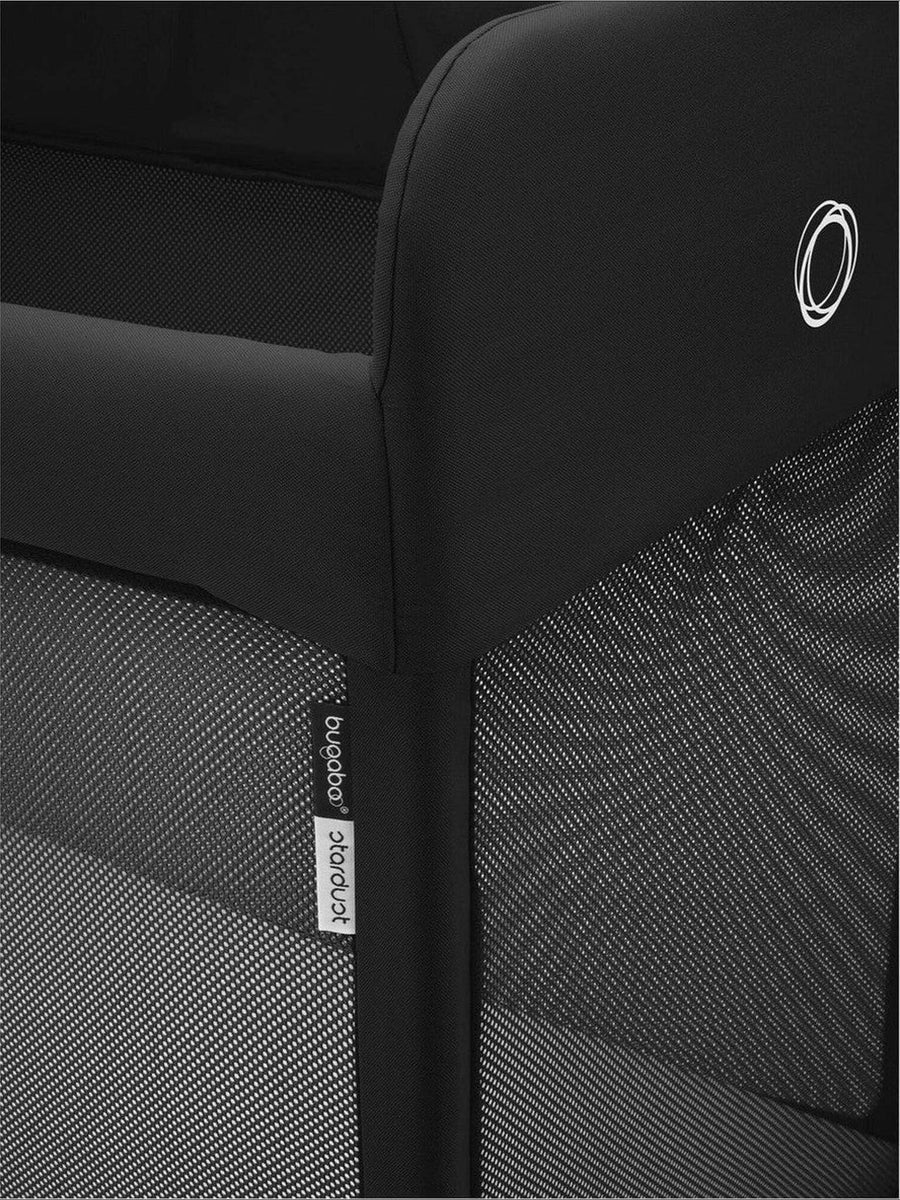 Bugaboo Stardust Travel Cot – Black | Pop-Up Folding Cot with Bassinet & Mattress