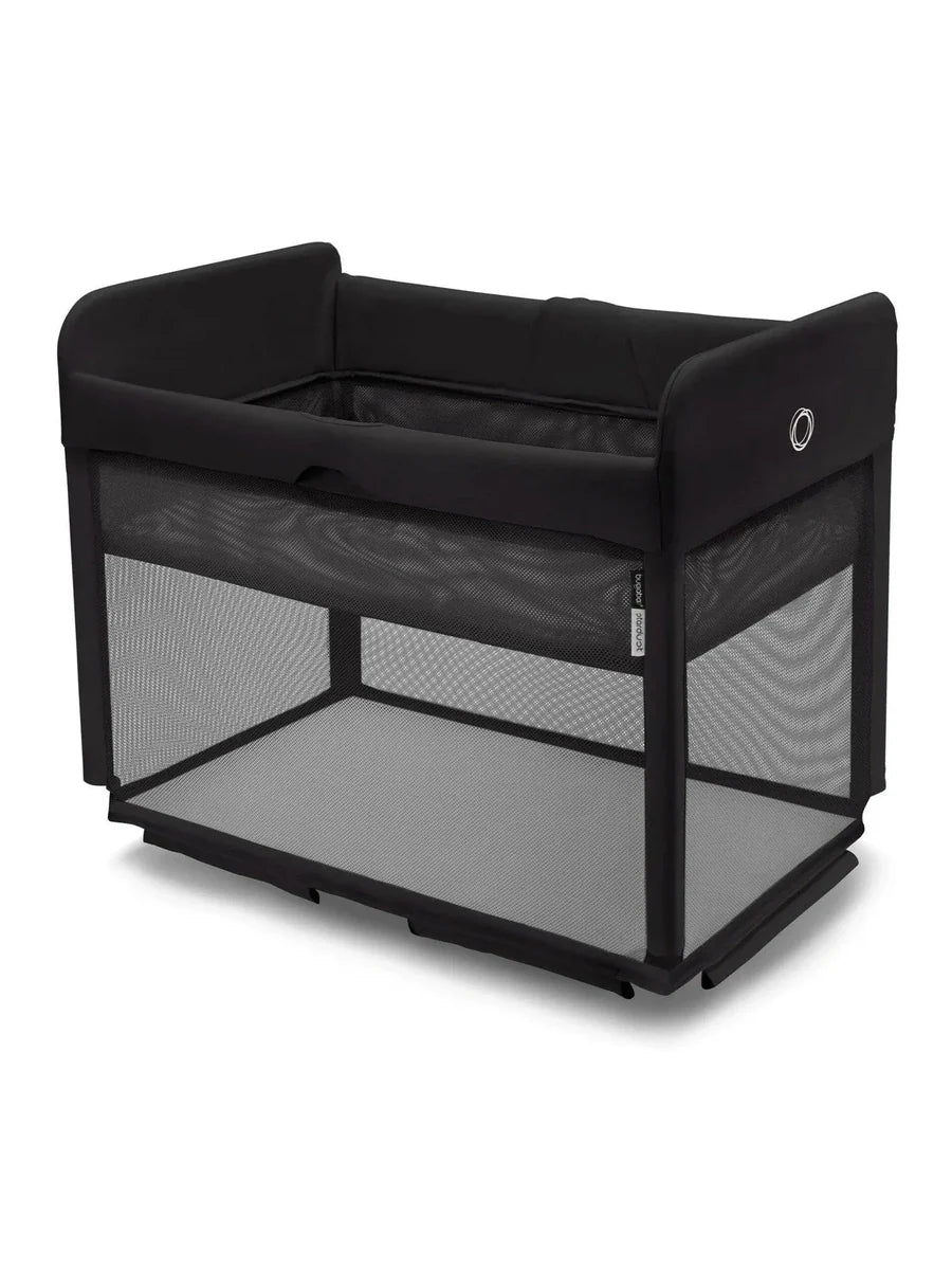 Bugaboo Stardust Travel Cot – Black | Pop-Up Folding Cot with Bassinet & Mattress