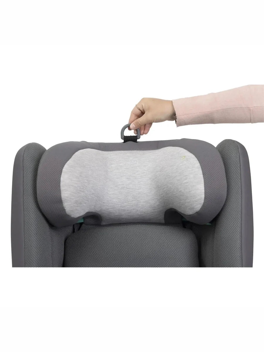 Chicco Fold & Go S i-Size Car Seat (100–150cm) Foldable Booster - Glam Grey