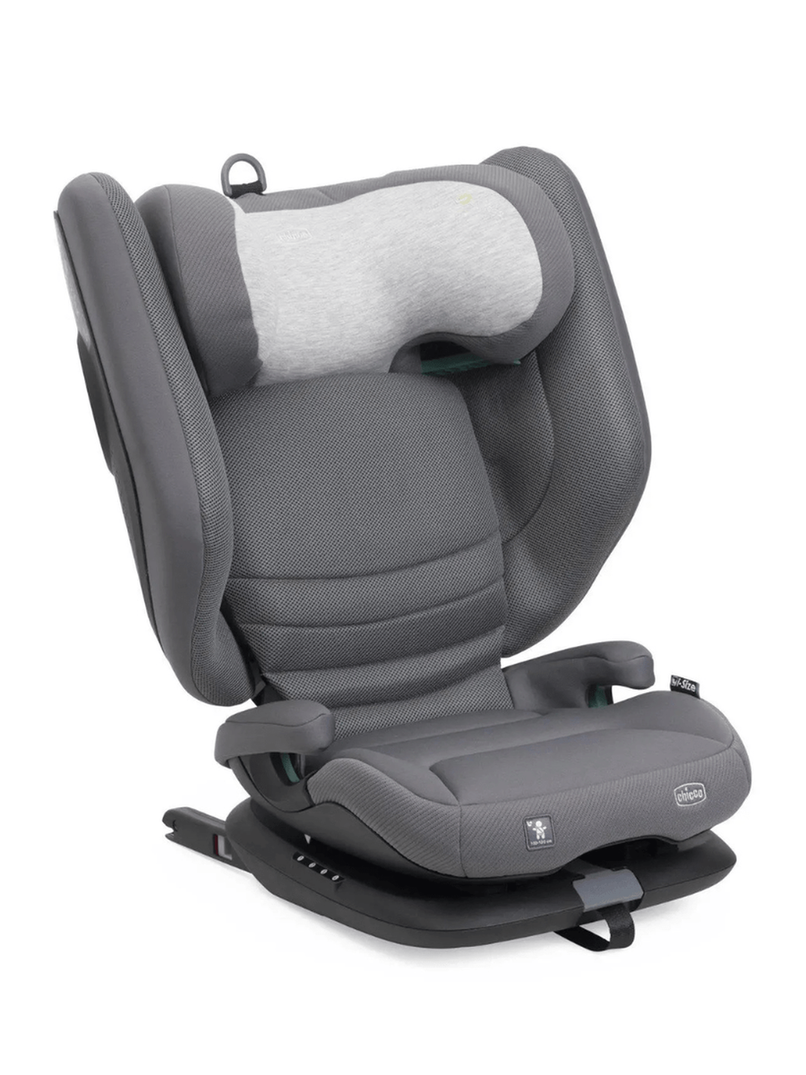 Chicco Fold & Go S i-Size Car Seat (100–150cm) Foldable Booster - Glam Grey
