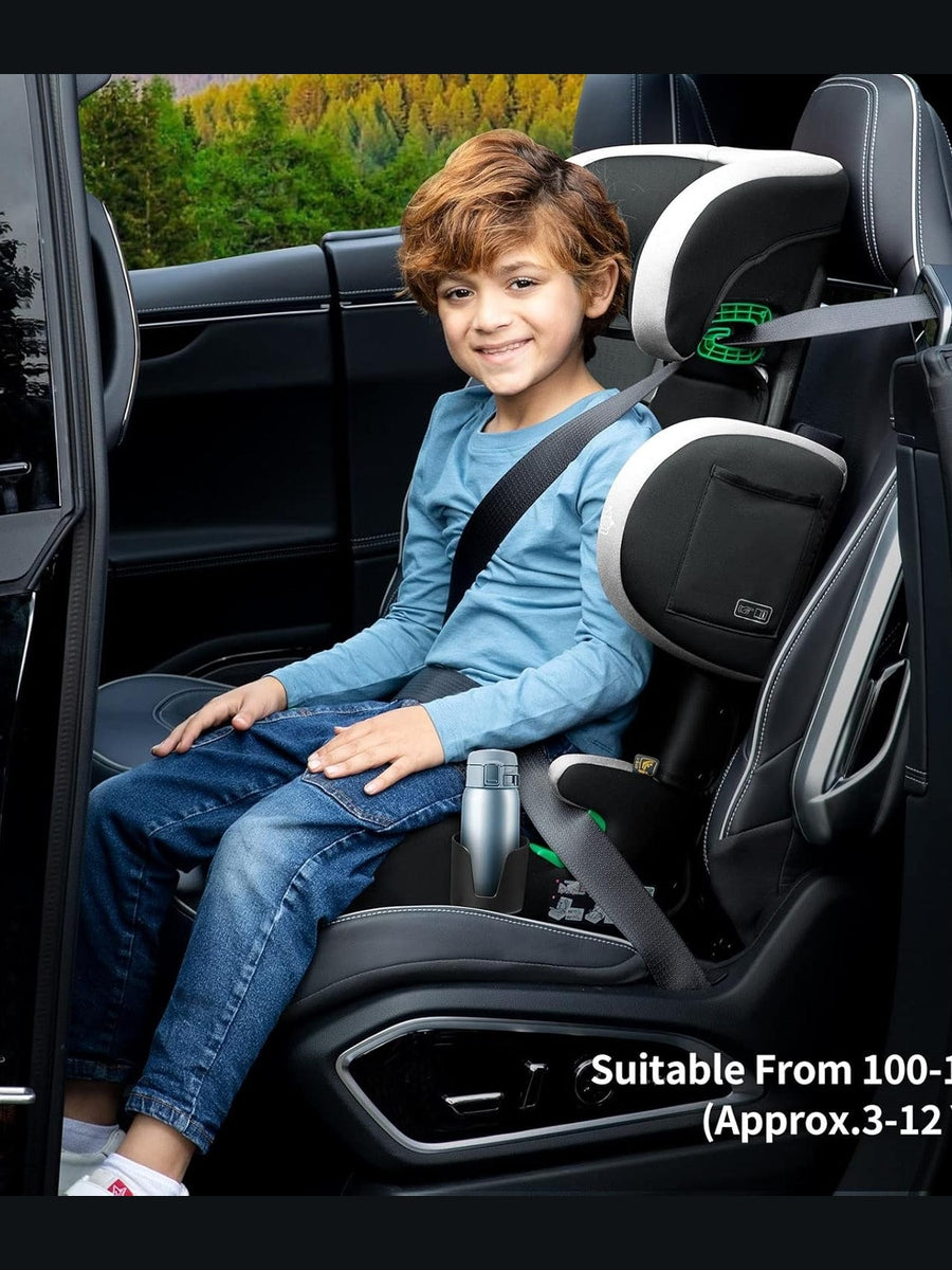 Globalkids Toddler i-Size High Back Booster Car Seat ISOFIX Black