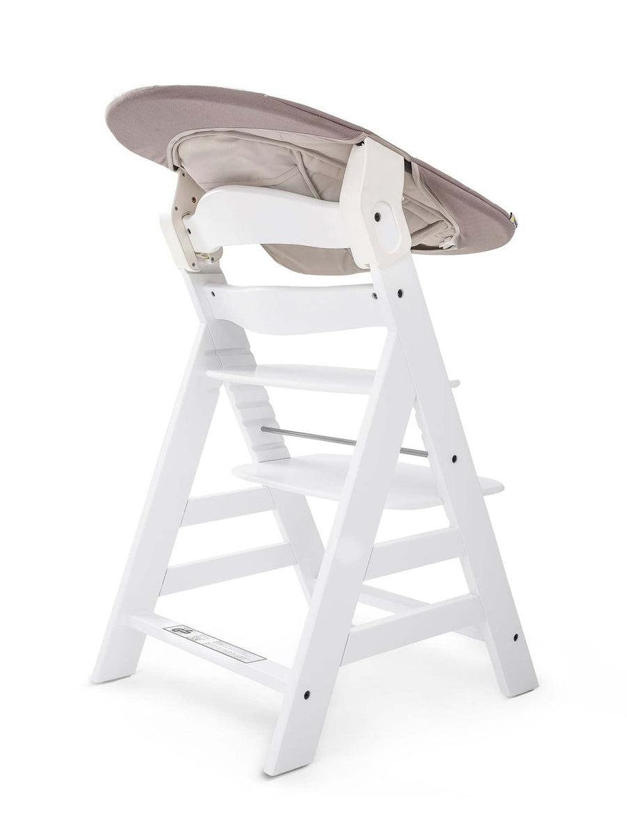 Hauck Alpha+ Economy High Chair Bundle - Wooden High Chair - Beech Natural