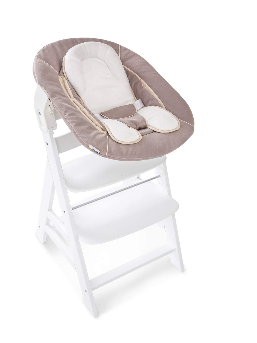 Hauck Alpha+ Economy High Chair Bundle - Wooden High Chair - Beech Natural