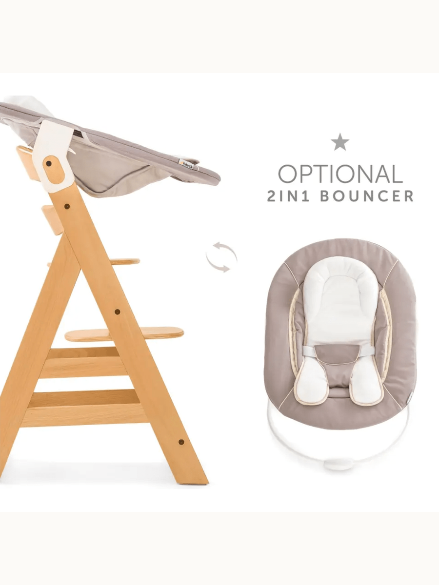 Hauck Alpha+ Wooden Highchair - Natural