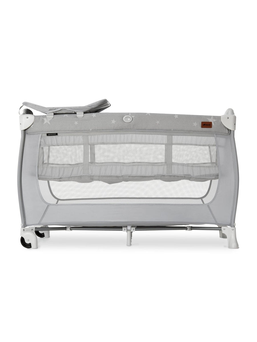 Hauck Sleep N Play Center - Travel Cot & Playpen - Grey Stars