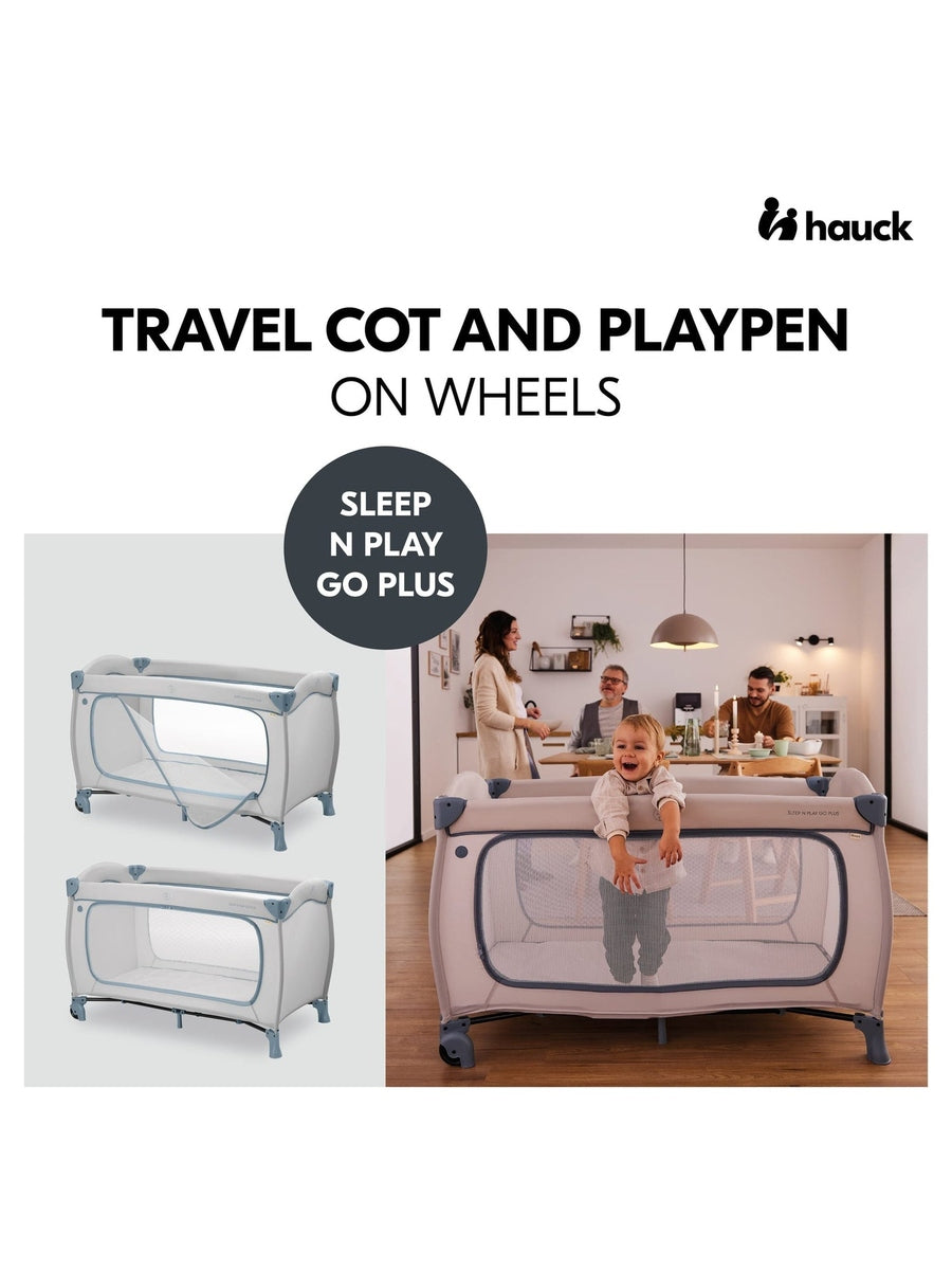Hauck Sleep N Play Go Plus Travel Cot - Dusty Blue