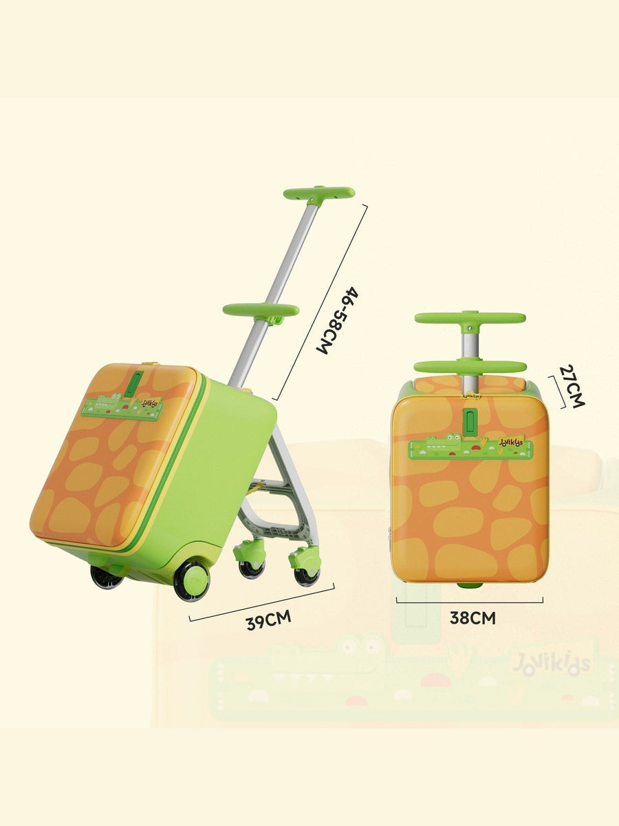 JoviKids 3-in-1 Ride On Luggage – JoyRide Kids Suitcase & Stroller - Green