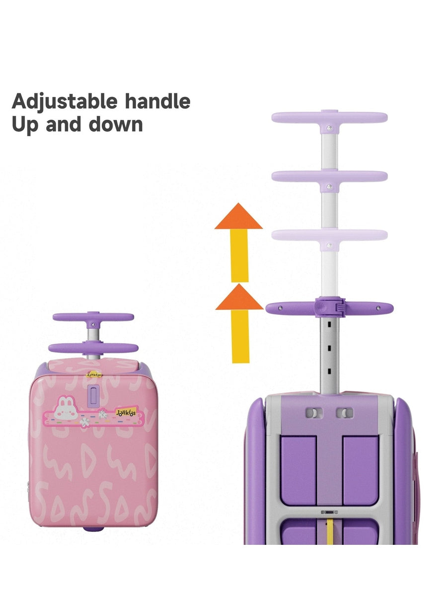 JoviKids 3-in-1 Ride On Luggage – JoyRide Kids Suitcase & Stroller - Pink