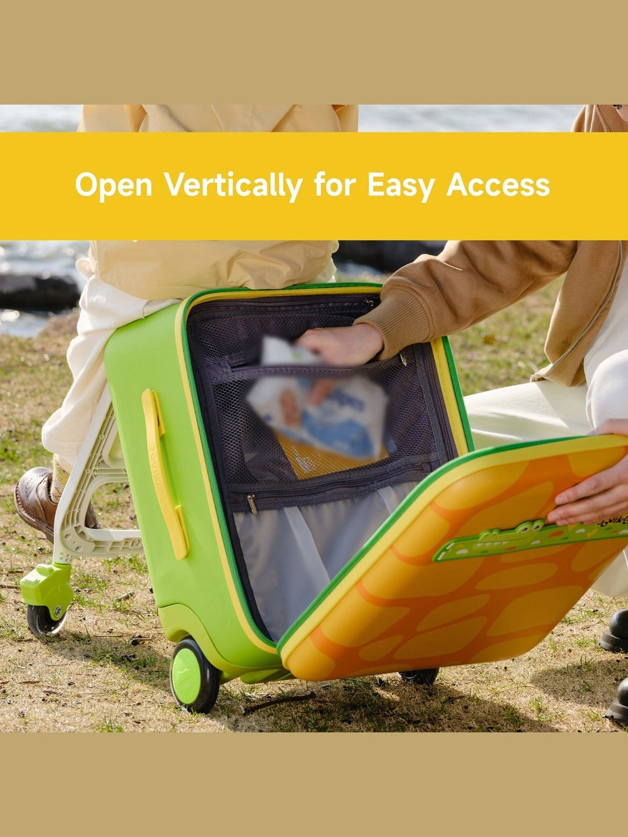 JoviKids 3-in-1 Ride On Luggage – JoyRide Kids Suitcase & Stroller - Green