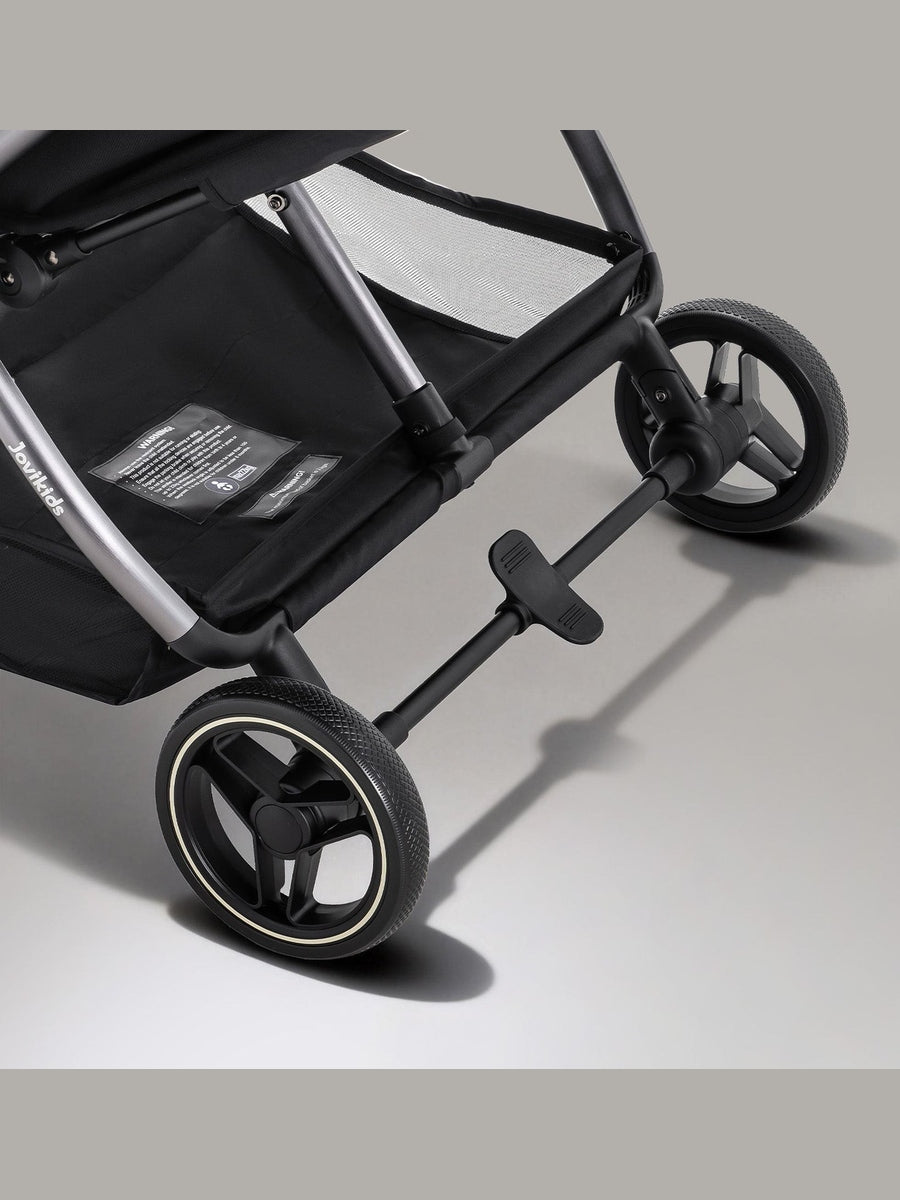 JoviKids Ayla Twin Pushchair – Lightweight Double Stroller with Compact Fold Black
