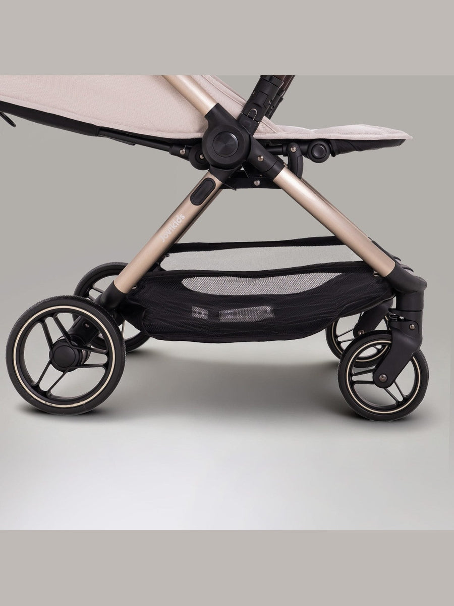 JoviKids Ayla Twin Pushchair – Lightweight Double Stroller with Compact Fold Beige