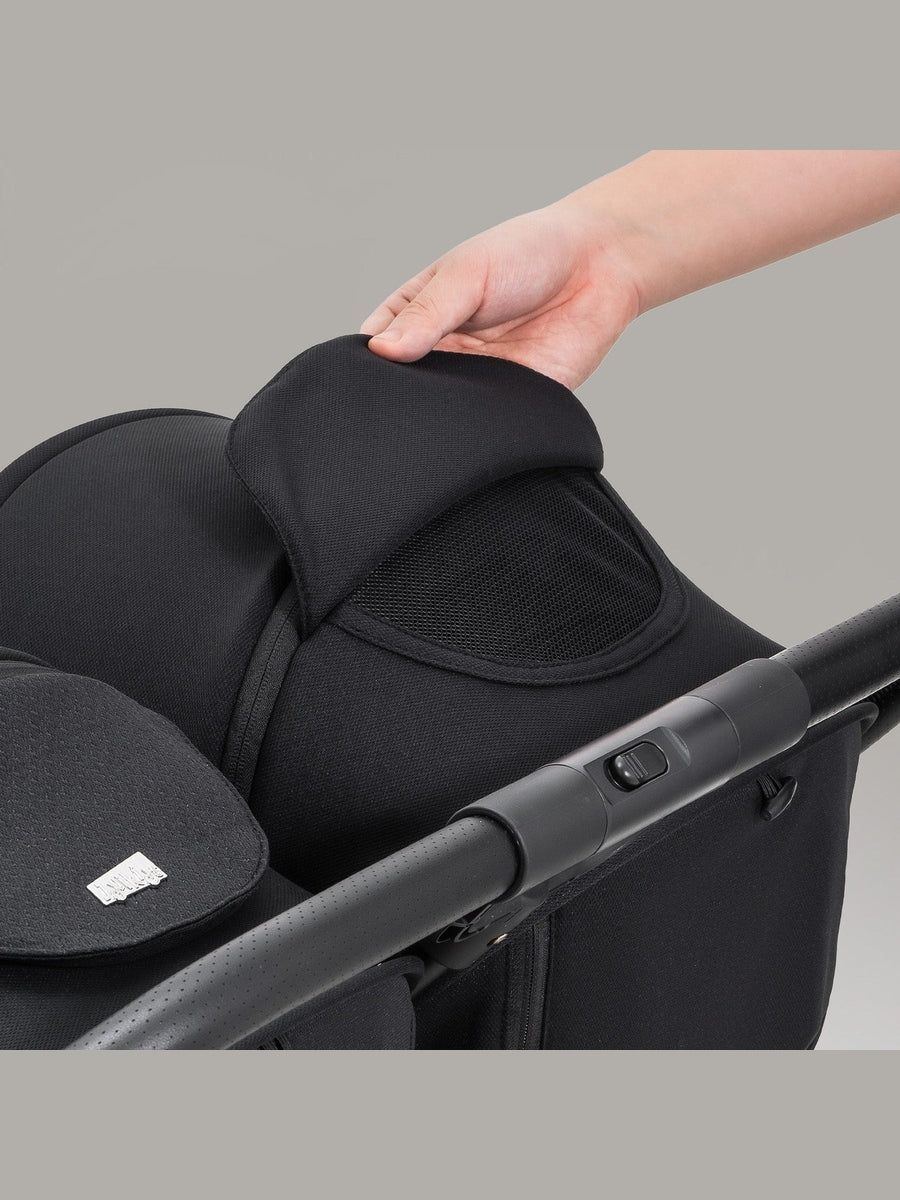 JoviKids Ayla Twin Pushchair – Lightweight Double Stroller with Compact Fold Black