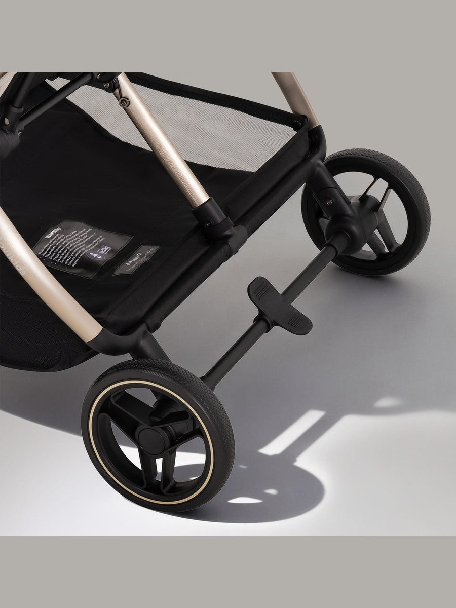 JoviKids Ayla Twin Pushchair – Lightweight Double Stroller with Compact Fold Beige