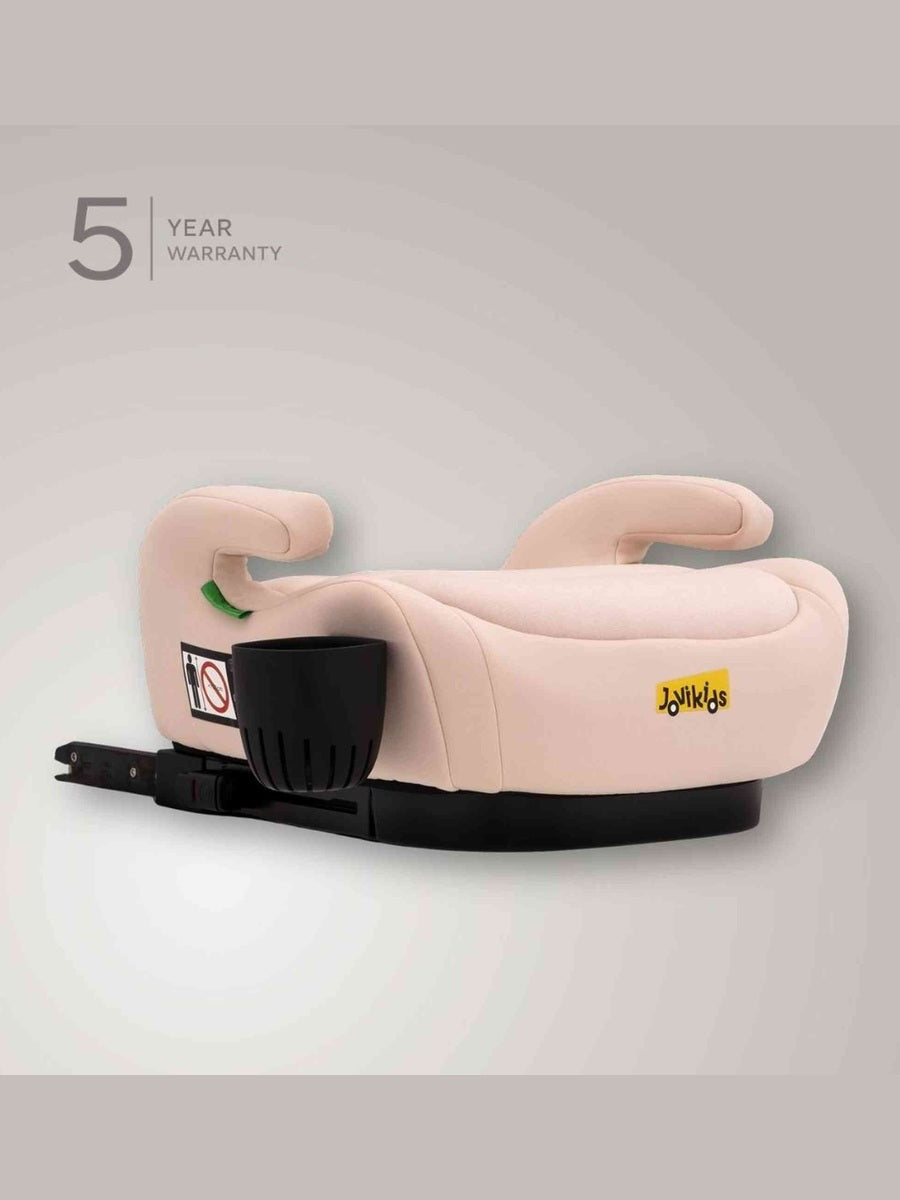 JoviKids Ohho+ i-Size Booster Seat for Car with ISOFIX and Cup Holder - Rosewood