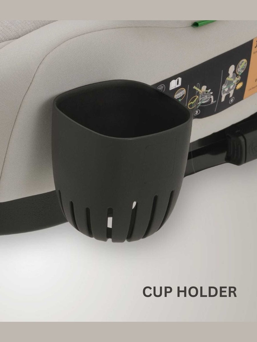 JoviKids Ohho+ i-Size Booster Seat with ISOFIX and Cup Holder (6–12 Years) - Milkstone