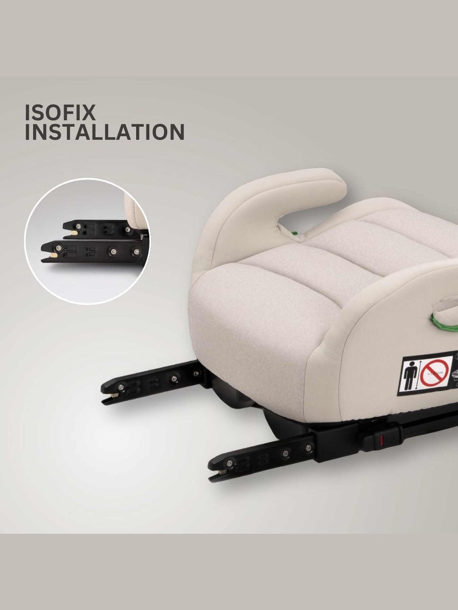 JoviKids Ohho+ i-Size Booster Seat with ISOFIX and Cup Holder (6–12 Years) - Milkstone