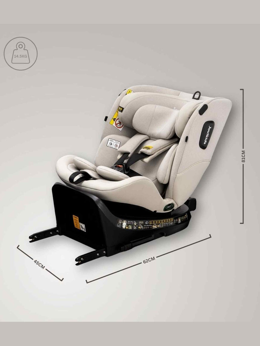 JoviKids Ranger 2 i-Size Car Seat with Leg Extension Cushion - Milkstone