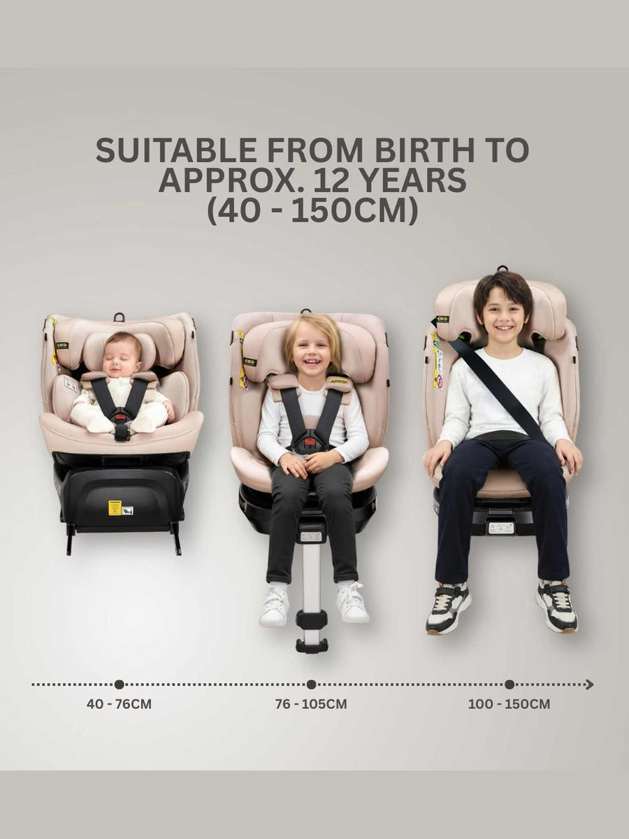 JoviKids Ranger 2 i-Size Car Seat with Leg Extension Cushion - Rosewood