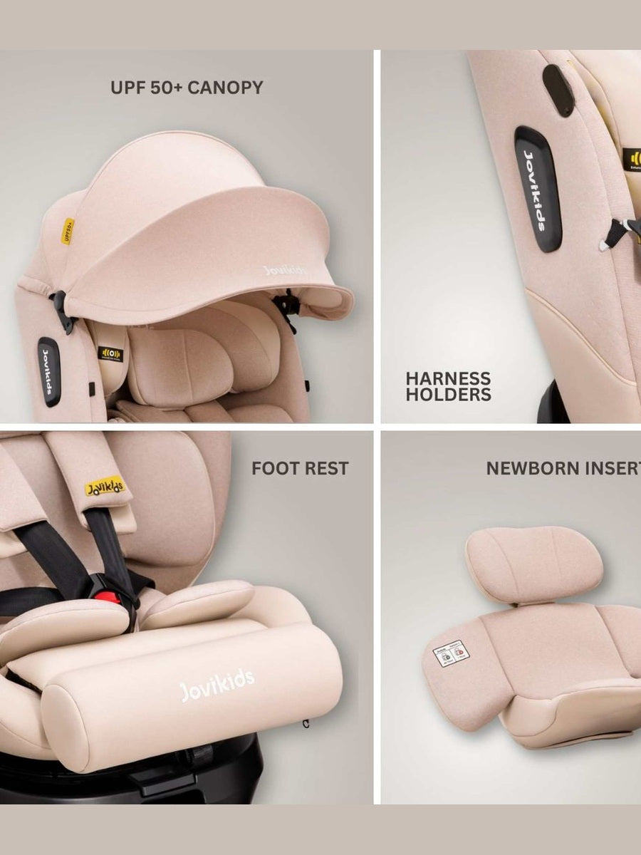 JoviKids Ranger 2 i-Size Car Seat with Leg Extension Cushion - Rosewood