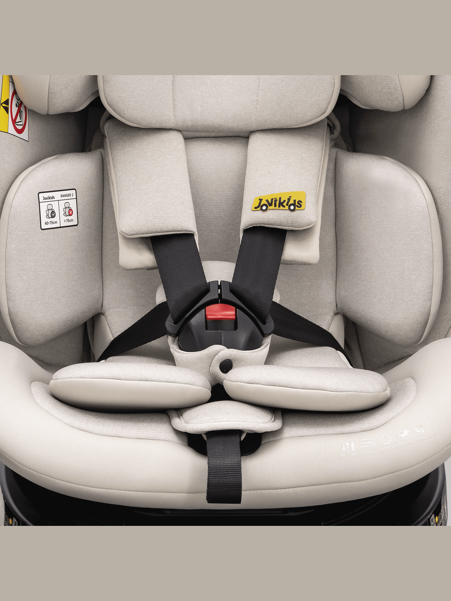 JoviKids Ranger 2 i-Size Car Seat with Leg Extension Cushion - Milkstone