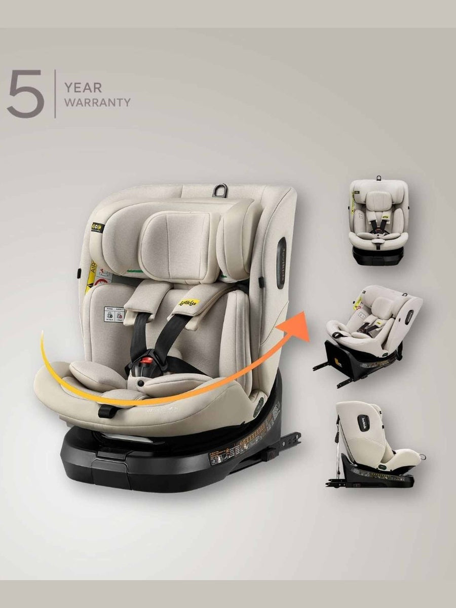 JoviKids Ranger TT 360 Spin ISOFIX Car Seat R129 i-Size (Birth to 12 Years) Milkstone
