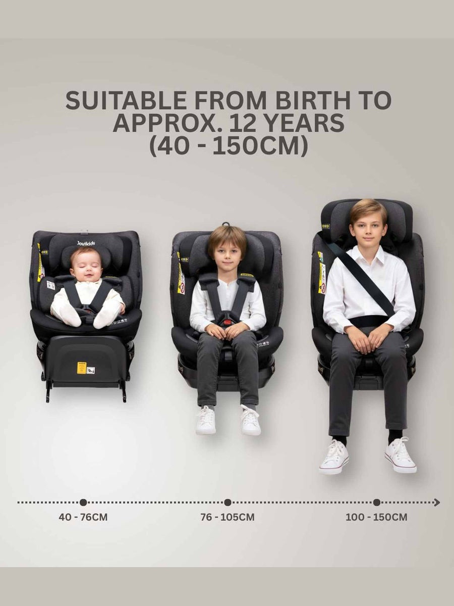 JoviKids Ranger TT Spin 360 Car Seat with ISOFIX - R129 i-Size (Birth to 12 Years) in Twilight
