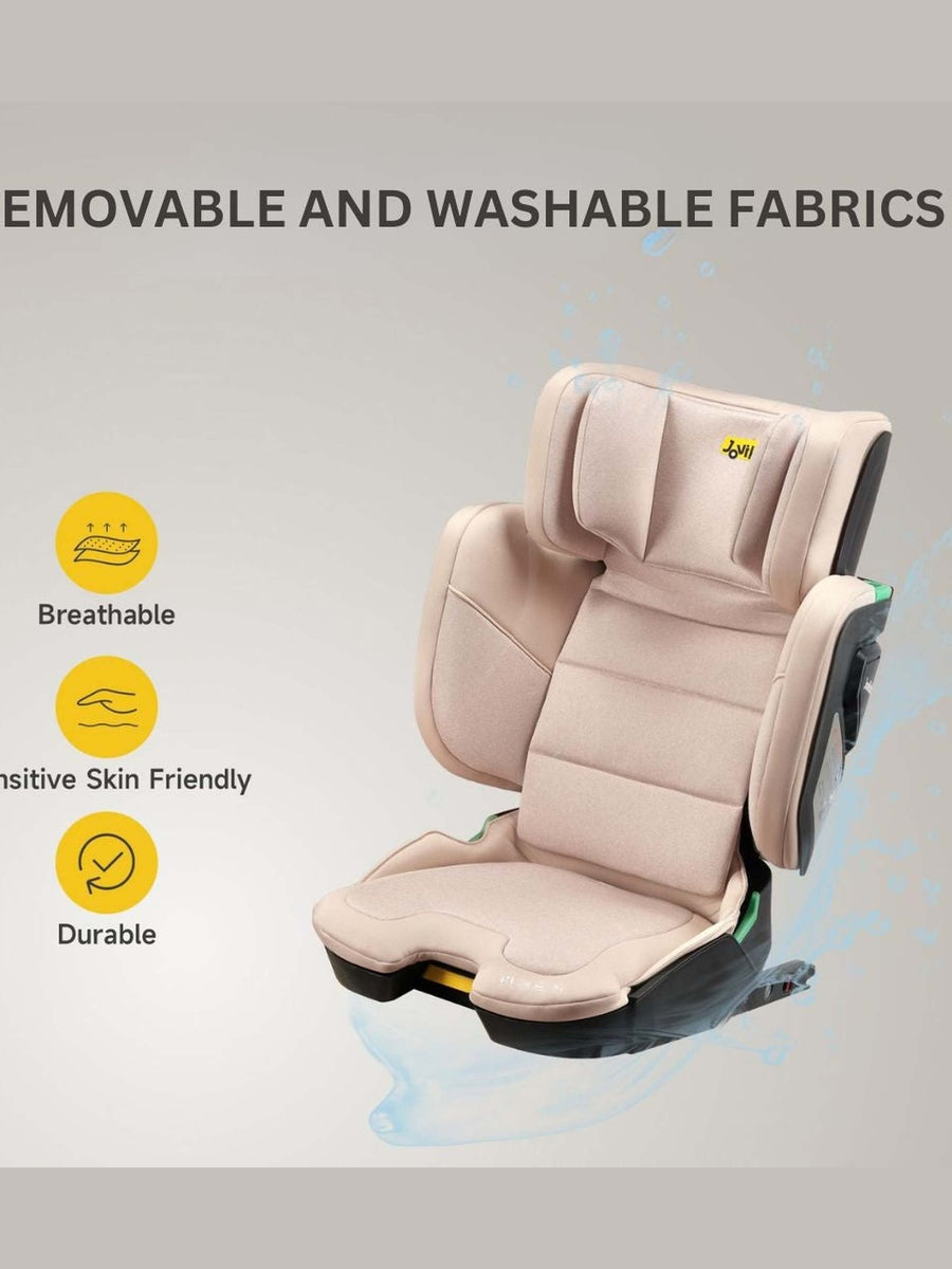 JoviKids Rober+ Folding i-Size Booster Car Seat (3–12 Years) Rosewood