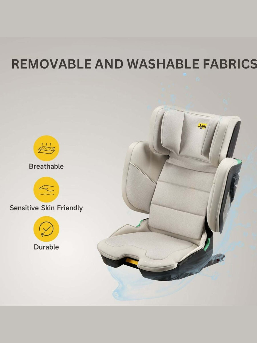 JoviKids Rober+ Folding i-Size Booster Car Seat (3–12 Years) Milkstone