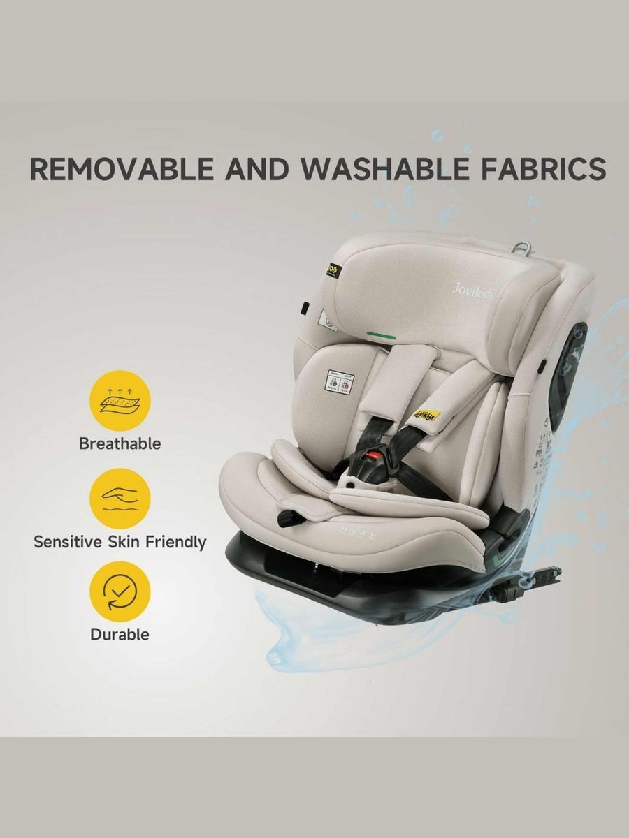 Jovikids CICI TT i-Size Child Seat 76–150cm - Milkstone