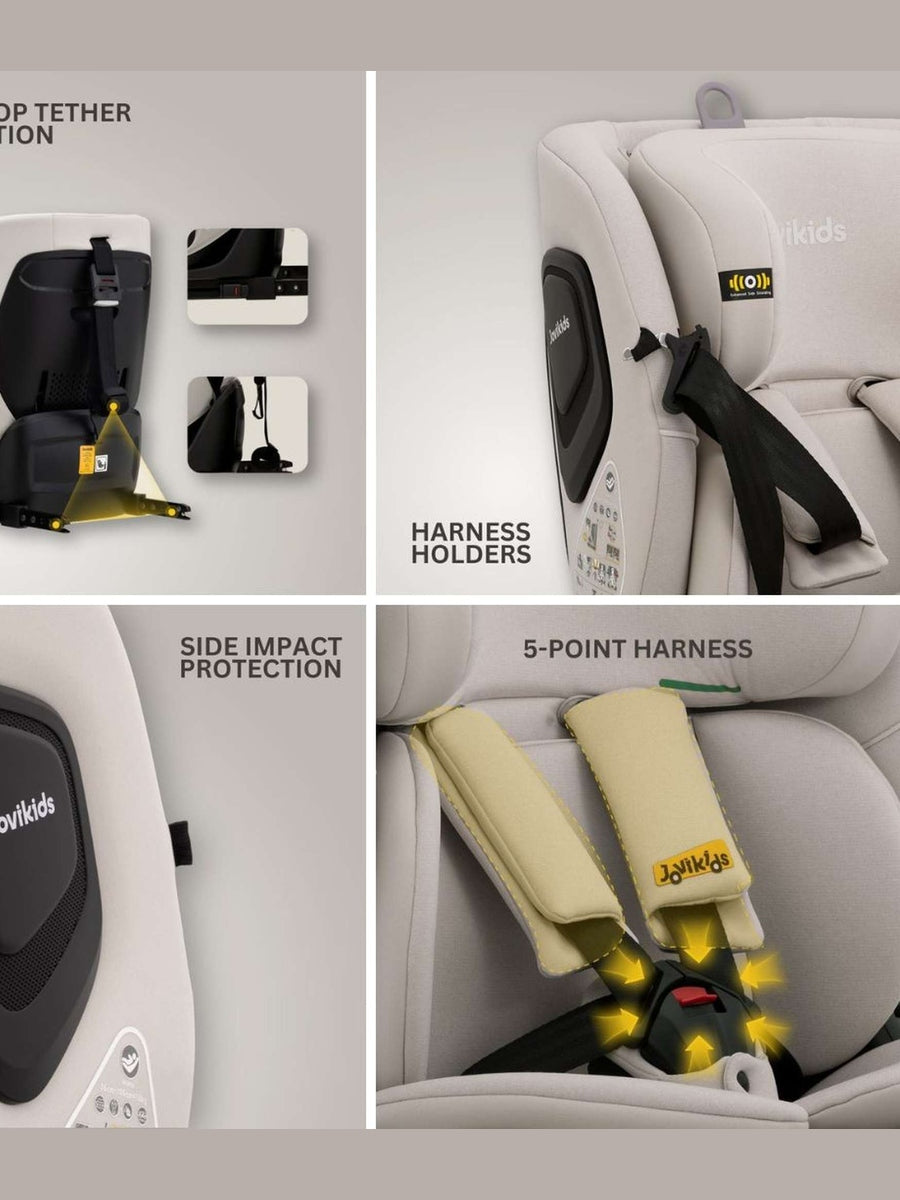 Jovikids CICI TT i-Size Child Seat 76–150cm - Milkstone