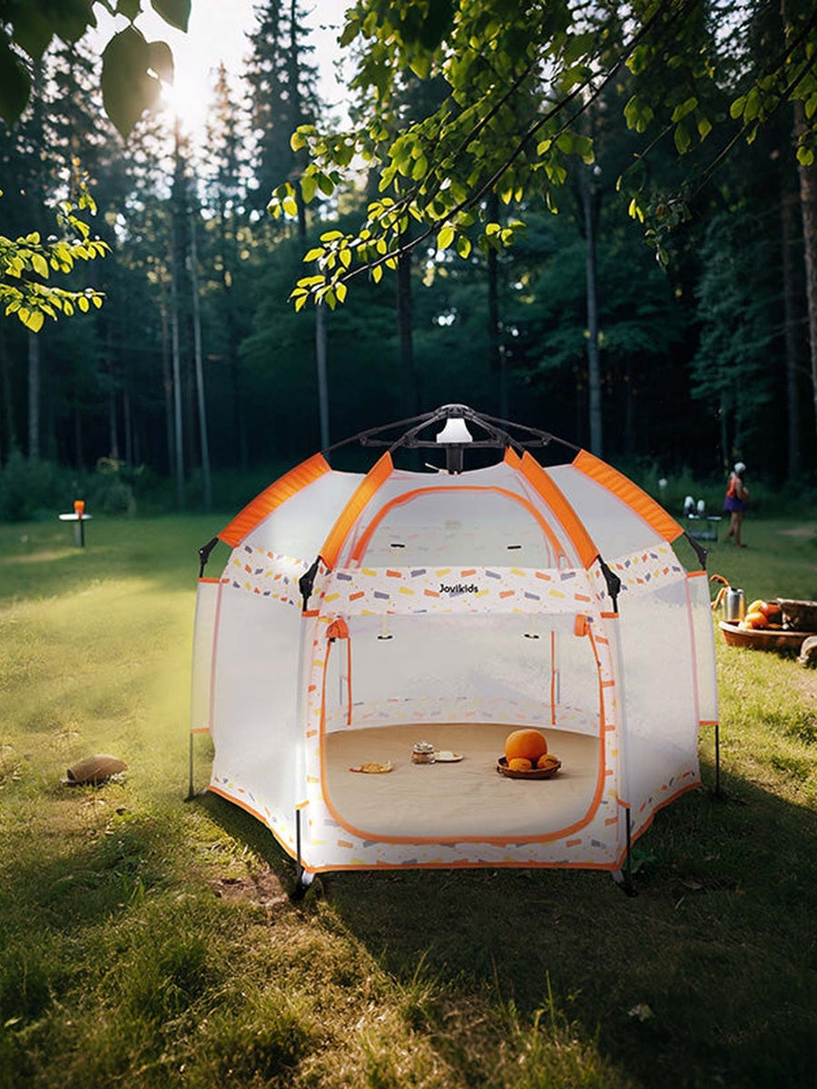 Jovikids Portable Play Tent – Pop-Up Kids Teepee (Indoor & Outdoor) - Beige