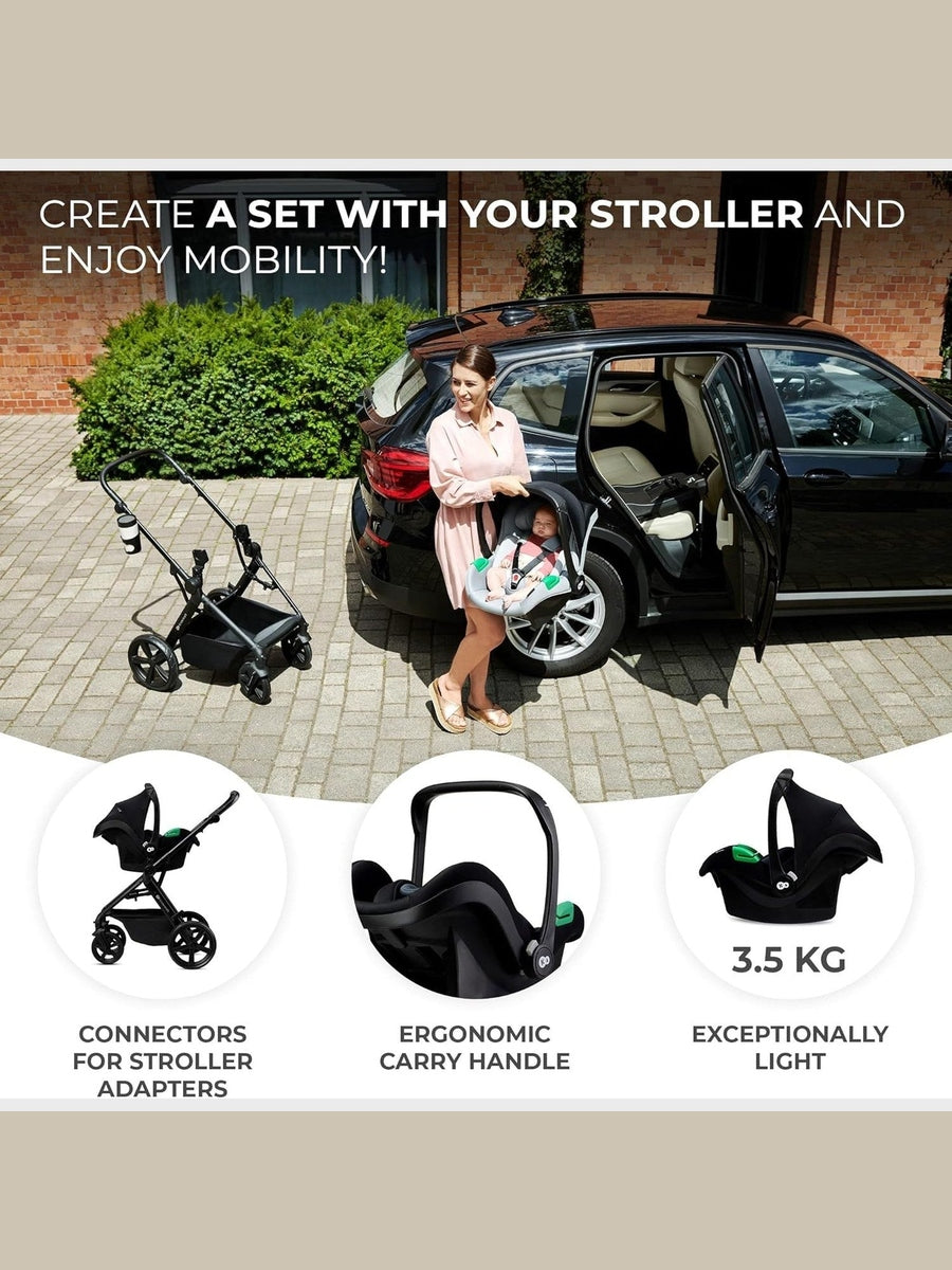 Kinderkraft Mink PRO i-Size Car Seat with ISOFIX Base – Black (40–75 cm)
