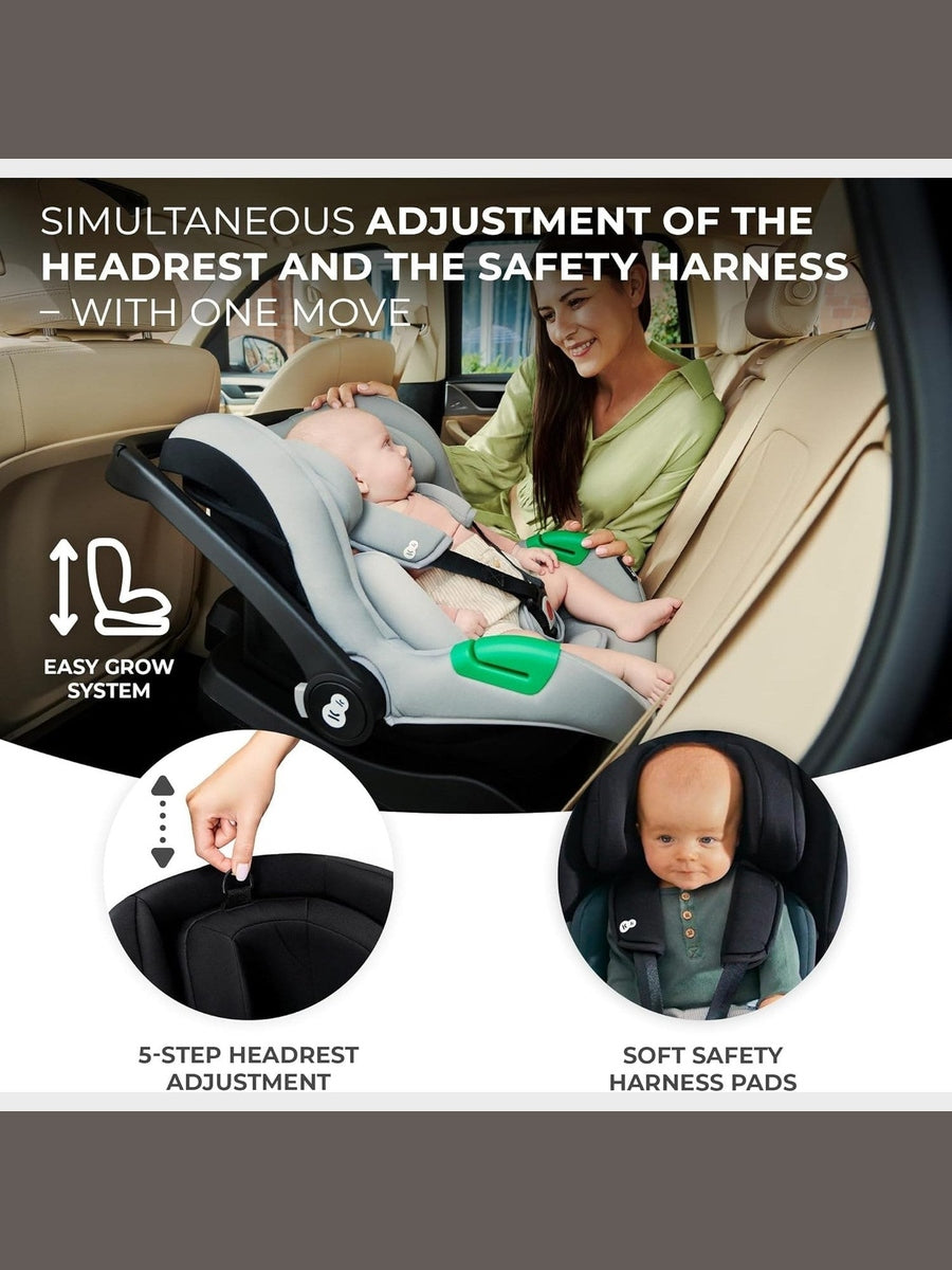 Kinderkraft Mink PRO i-Size Car Seat with ISOFIX Base – Black (40–75 cm)