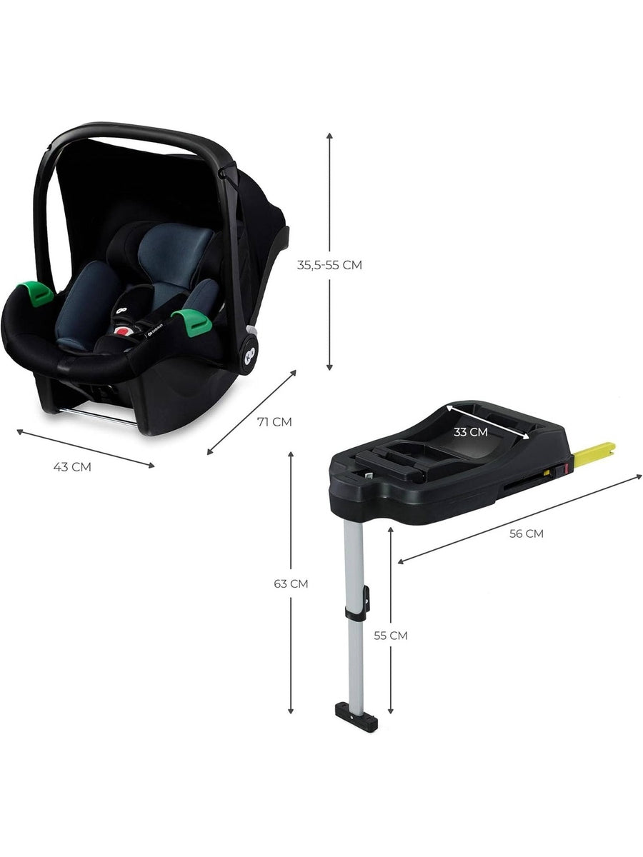 Kinderkraft Mink PRO i-Size Car Seat with ISOFIX Base – Black (40–75 cm)