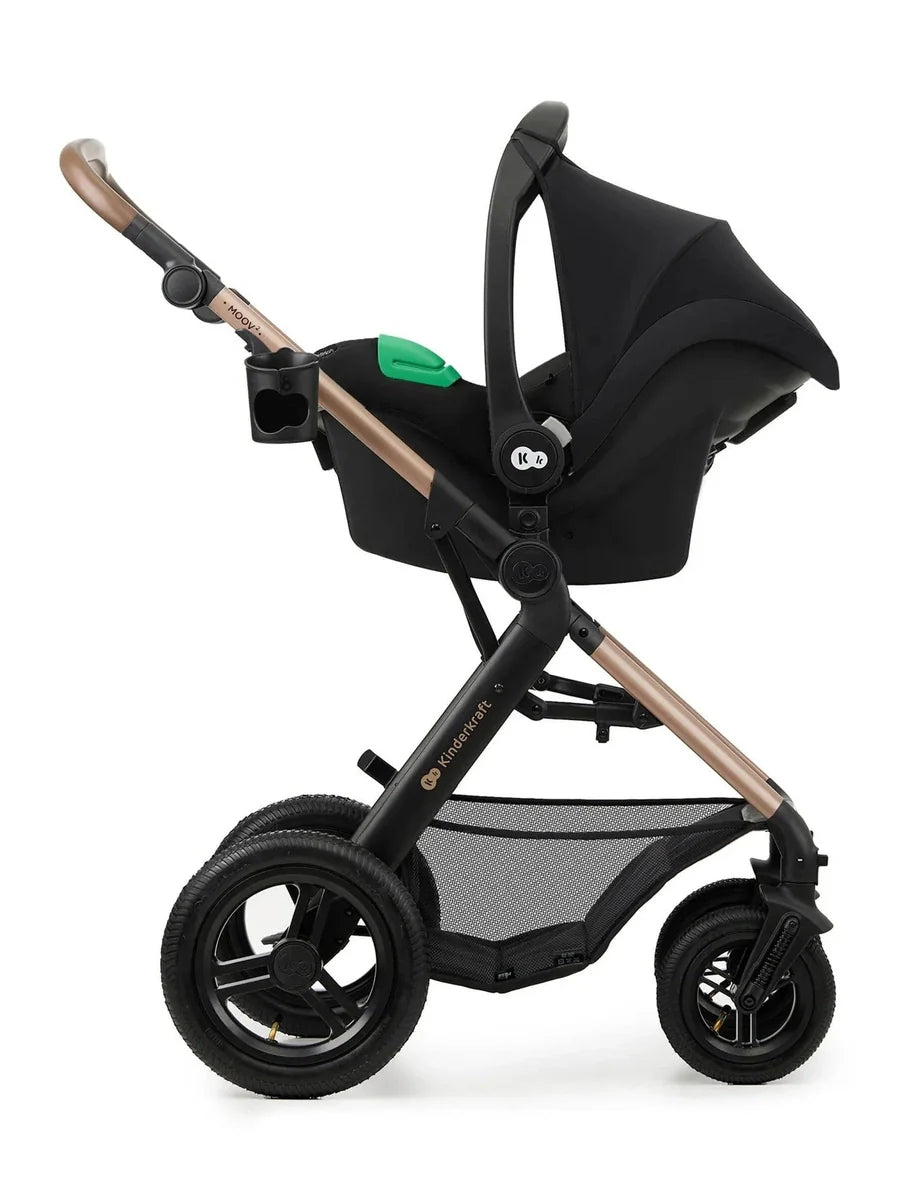Kinderkraft Moov 2 3-in-1 Travel System with Mink Pro i-Size Car Seat – Sand Beige