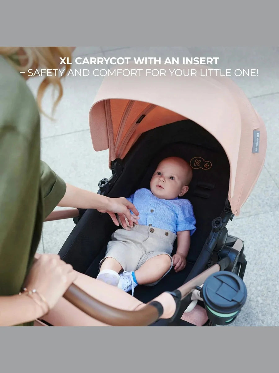Kinderkraft Moov 2 3-in-1 Travel System with Mink Pro i-Size Car Seat – Sand Beige