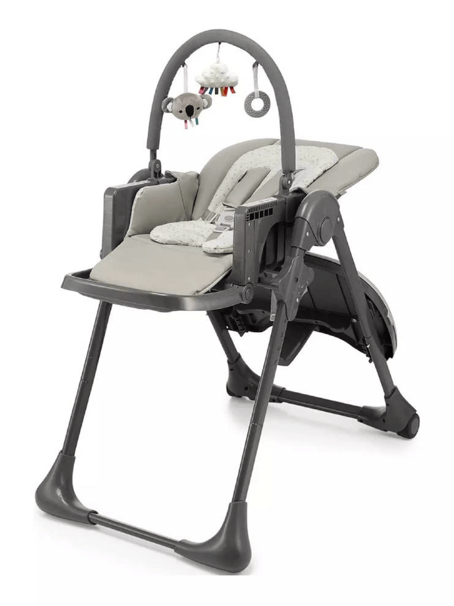 Kinderkraft Tummie, 2-in-1 Baby Hign Chair Bouncer Ergonomic Comfortable Grey