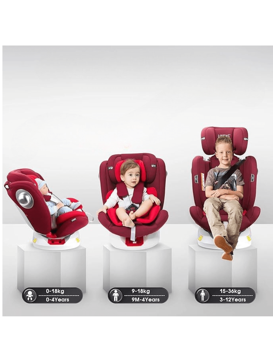 LETTAS 360° Rotation Baby Car Seat with Isofix, Group 0+/1/2/3 (Birth to 12 Years)