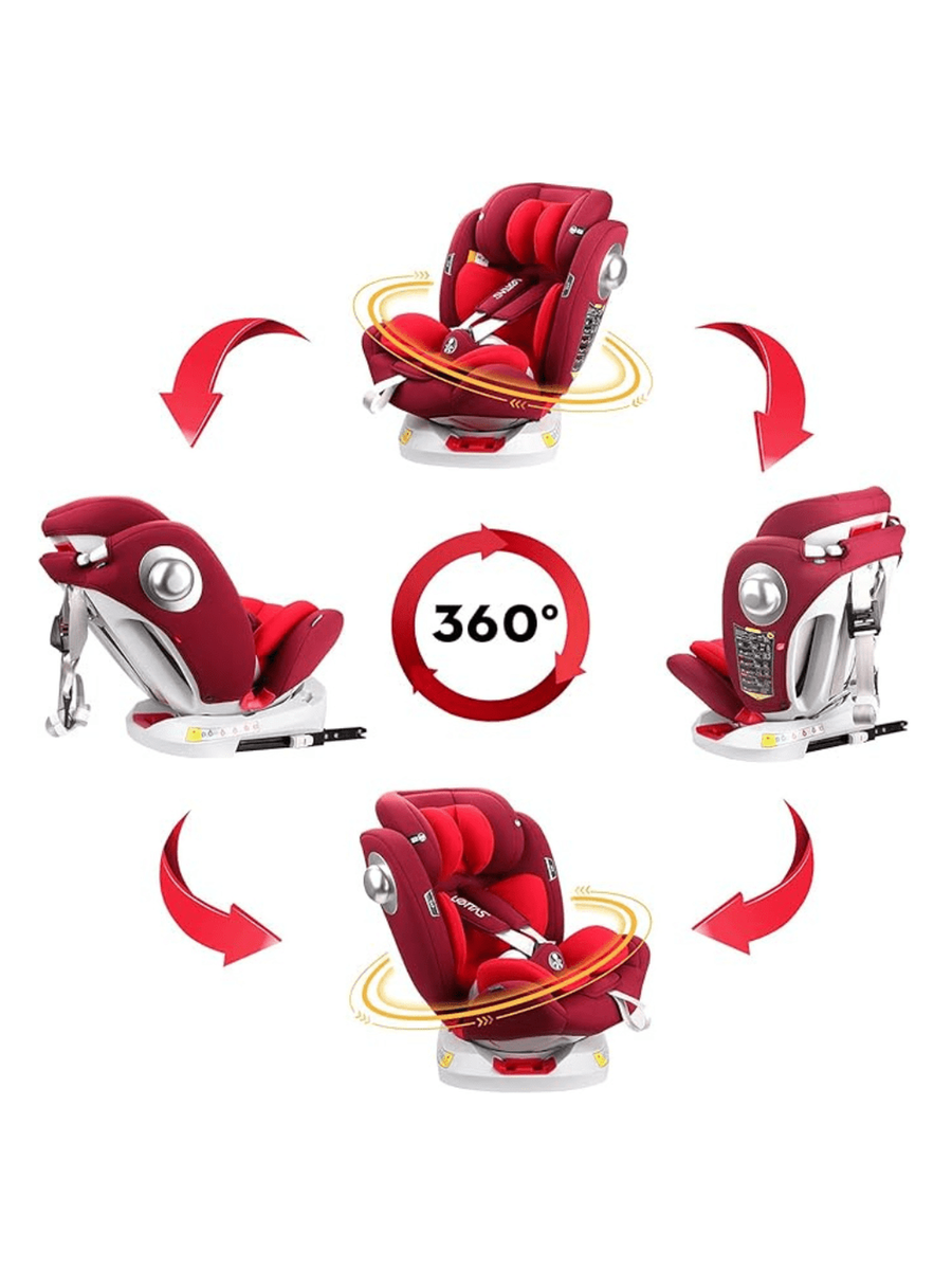 LETTAS 360° Rotation Baby Car Seat with Isofix, Group 0+/1/2/3 (Birth to 12 Years)