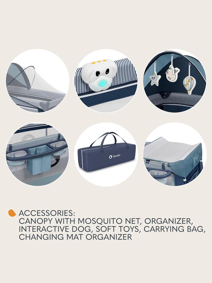 Lionelo Sven Plus 2-in-1 Travel Cot & Portable Baby Zone (0–36 Months)