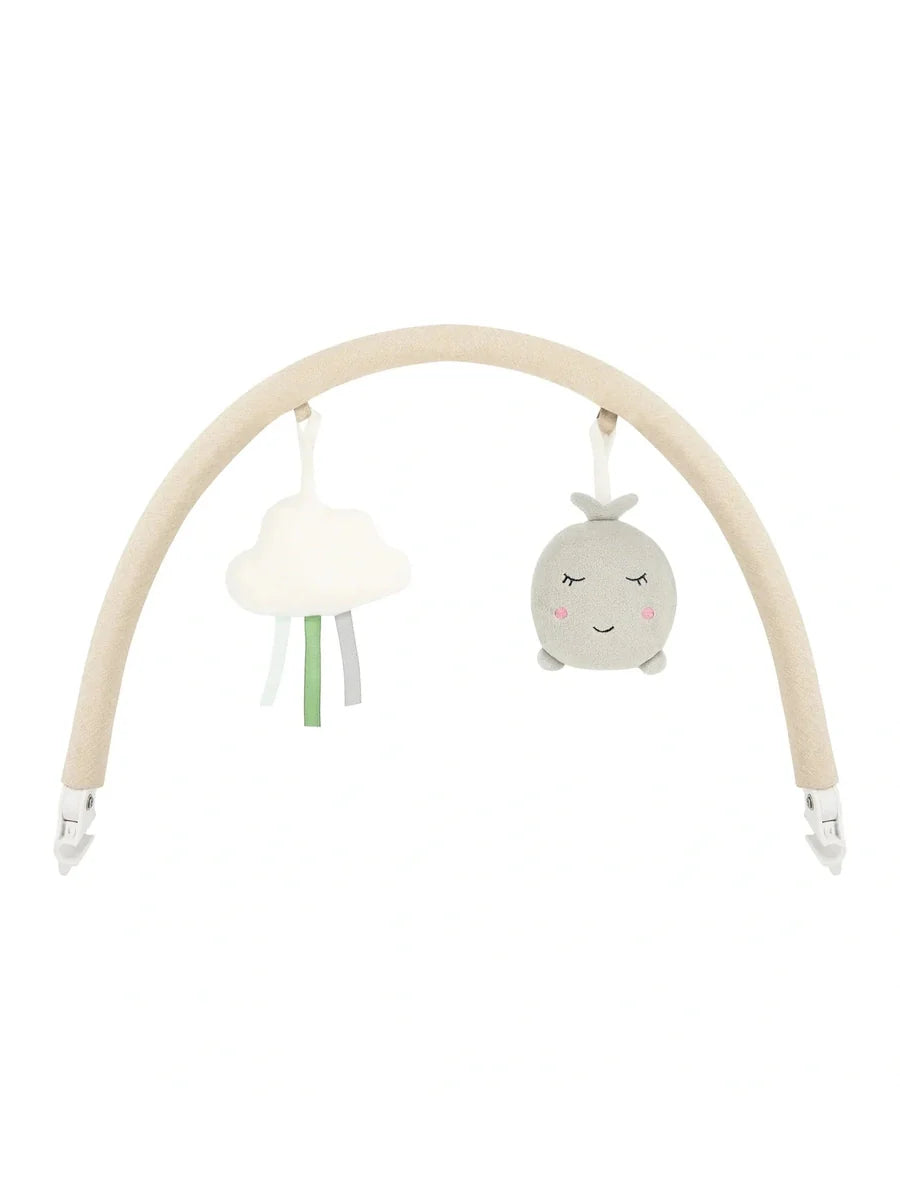 MoMi Kenani Baby Swing – Sand | Electric Rocker with Sounds (0–9kg)