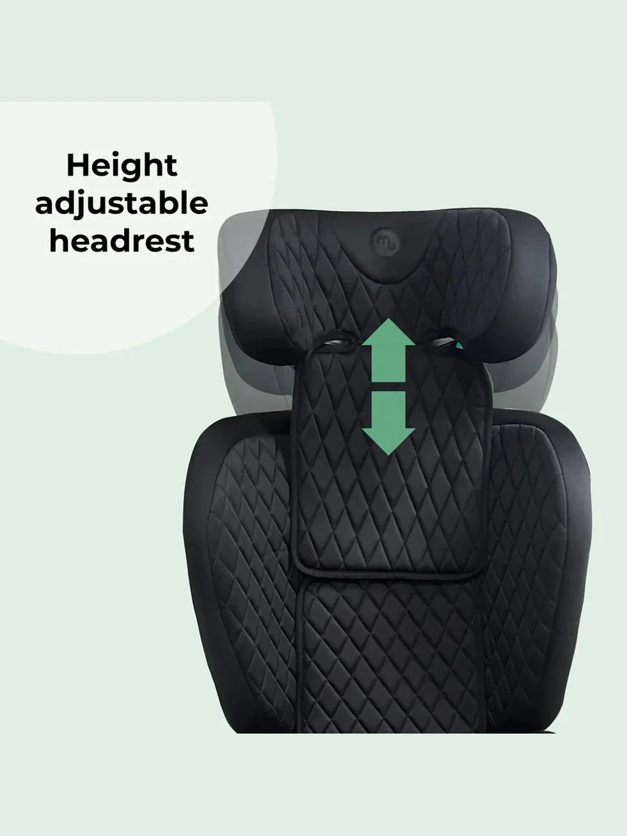 My Babiie MBCS23 High-Back Booster Lite R129 Car Seat – Quilted Black