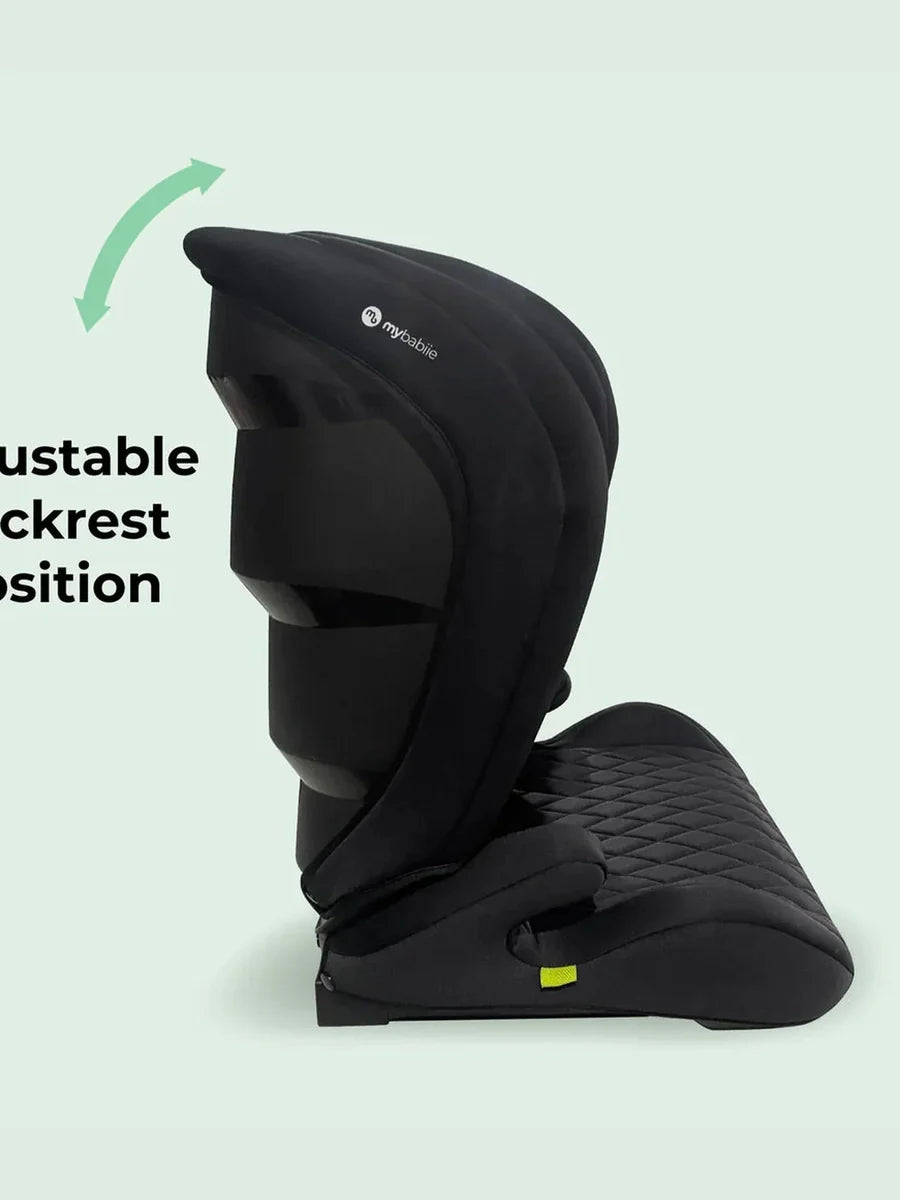 My Babiie MBCS23 High-Back Booster Lite R129 Car Seat – Quilted Black