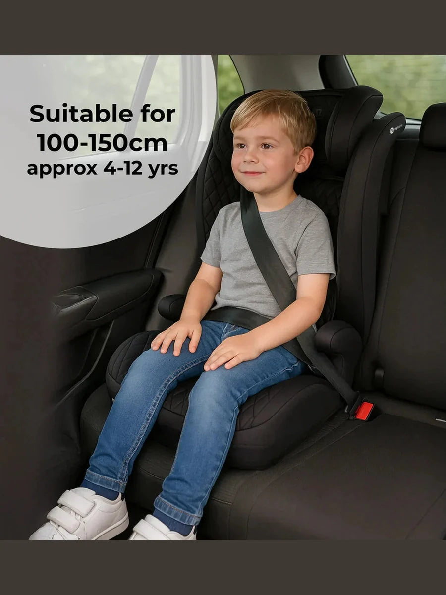 My Babiie MBCS23 High-Back Booster Lite R129 Car Seat – Quilted Black