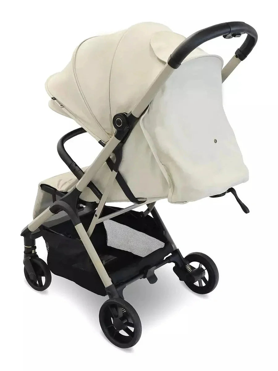 My Babiie MBX7 Ivory Compact Stroller – Lightweight, Auto-Fold, Birth to 22kg