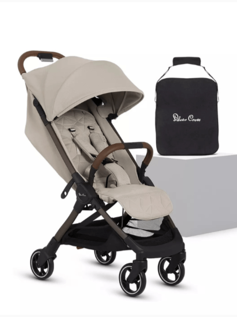Silver Cross Clic 2 Pushchair with Travel Bag – Latte