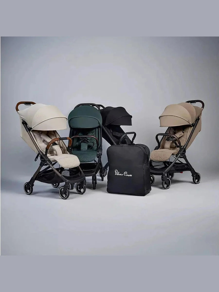 Silver Cross Clic 2 Pushchair with Travel Bag – Latte