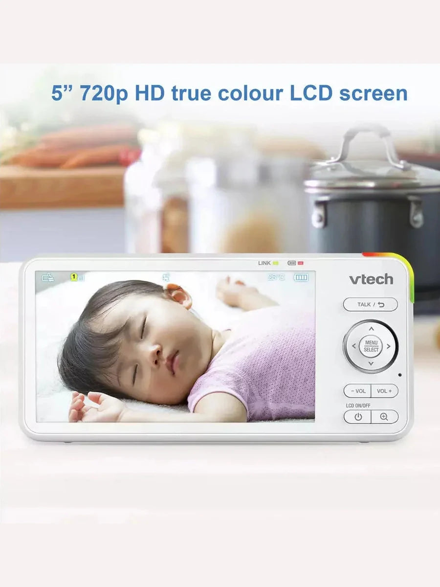 VTech RM5766HD Smart Wi-Fi Baby Monitor with 5" Screen & Pan Tilt Camera