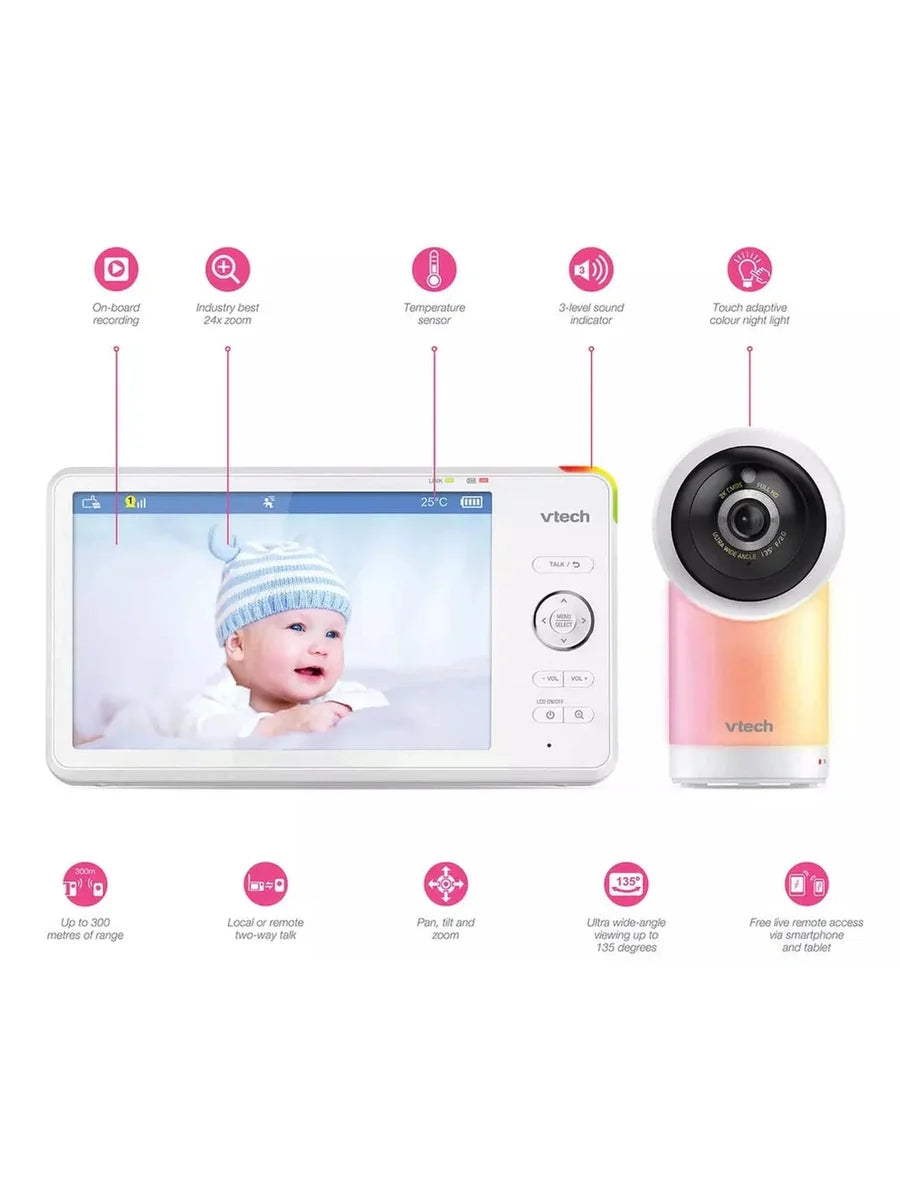 VTech RM7766HD Smart Pan & Tilt Baby Monitor – 7 Inch Display
